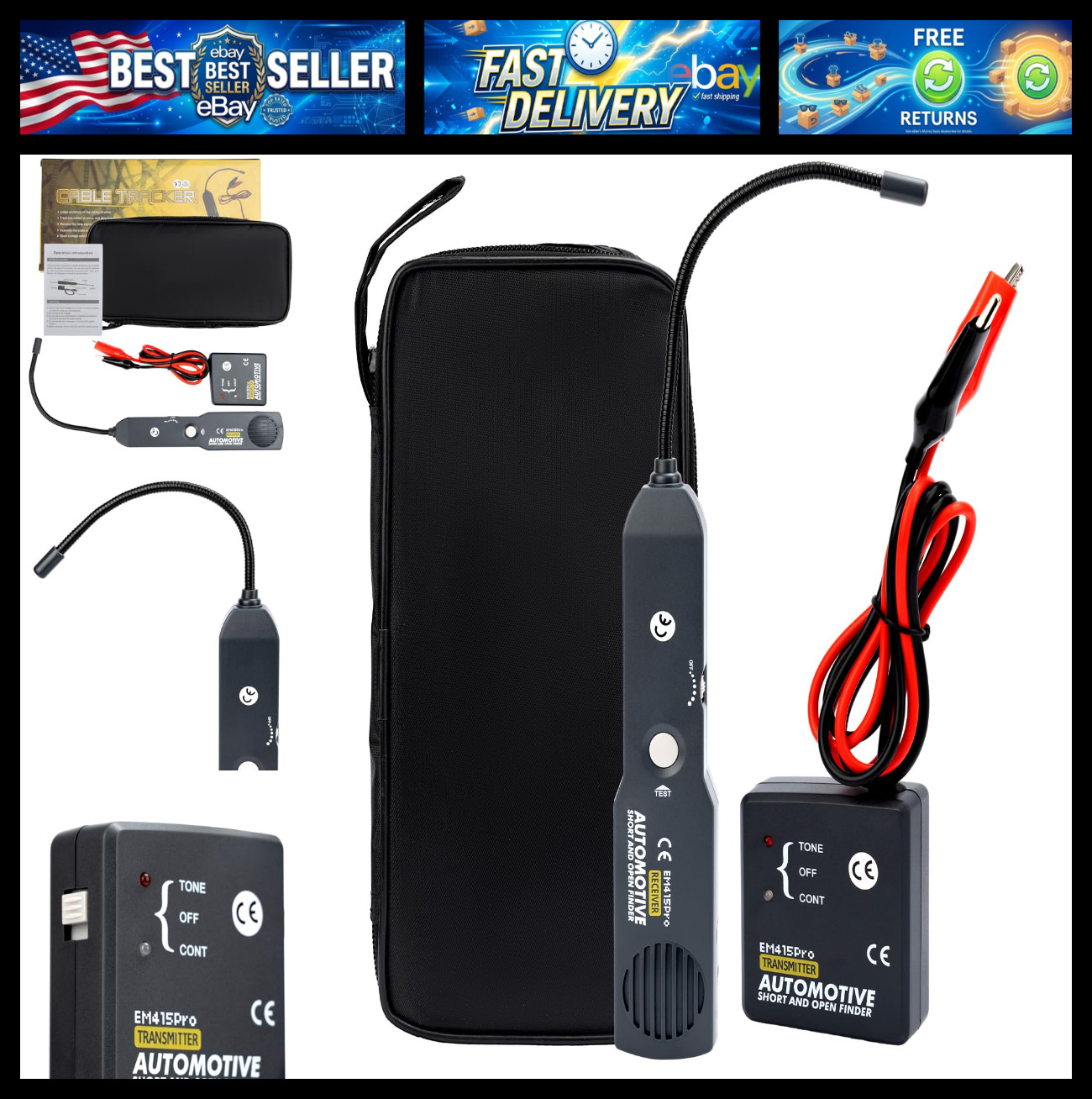 EM415Pro Automotive Circuit Breaker Finder Electrical Tester, 6-42V Wire Tracer
