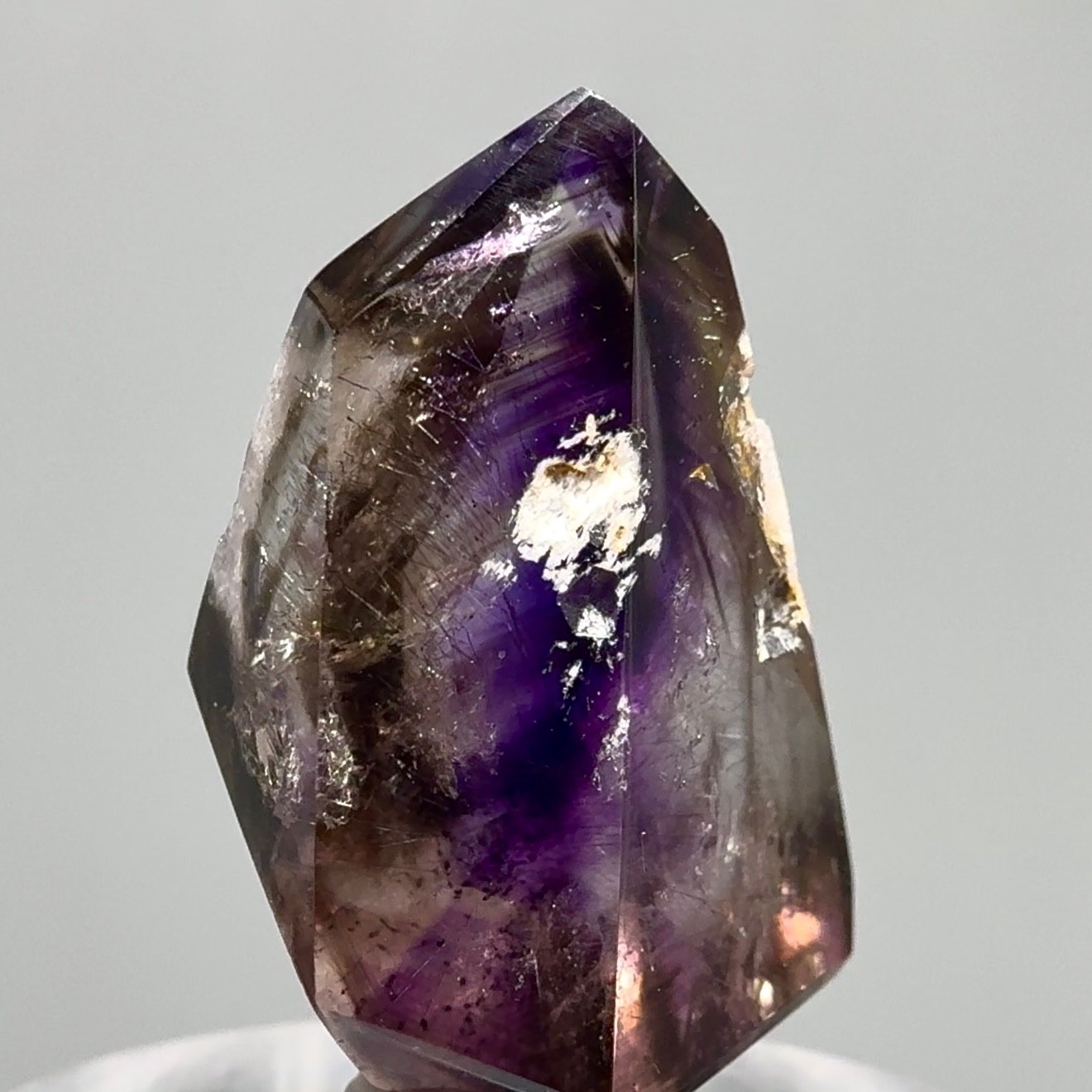 2 Moving Bubbles RARE White Phantom Grape Jelly Elestial Smoky Amethyst Enhydro