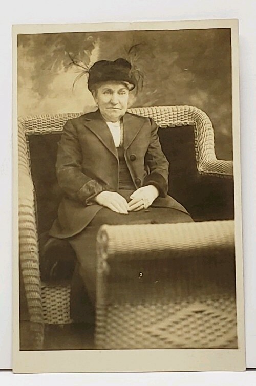 RPPC Dittrich Studio Boardwalk Atlantic City Woman in Rolling Chair Postcard I8