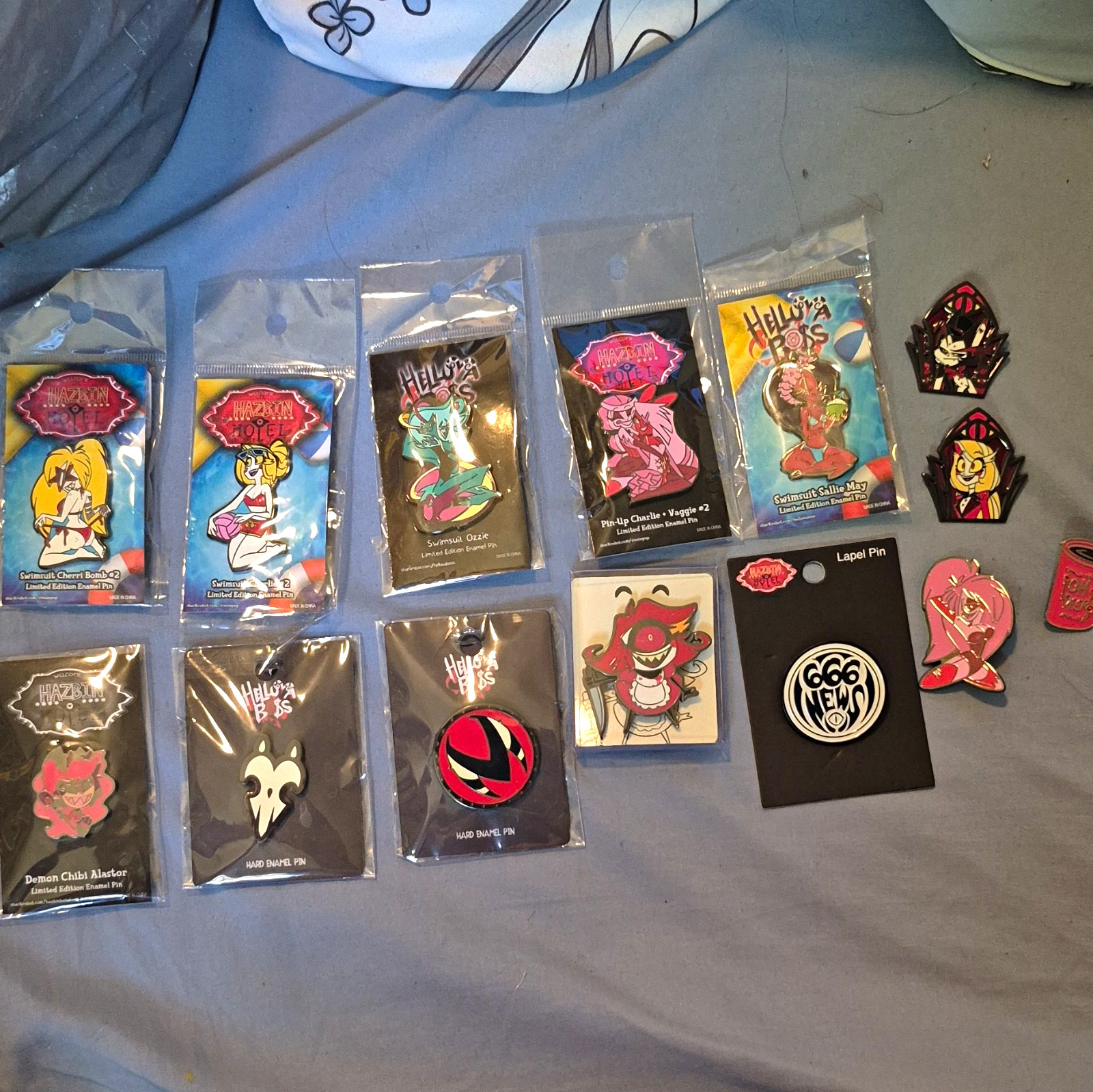 Hazbin Hotel Lapel Pin Lot w/ Helluva Boss, Charlie Vaggie Alastor +