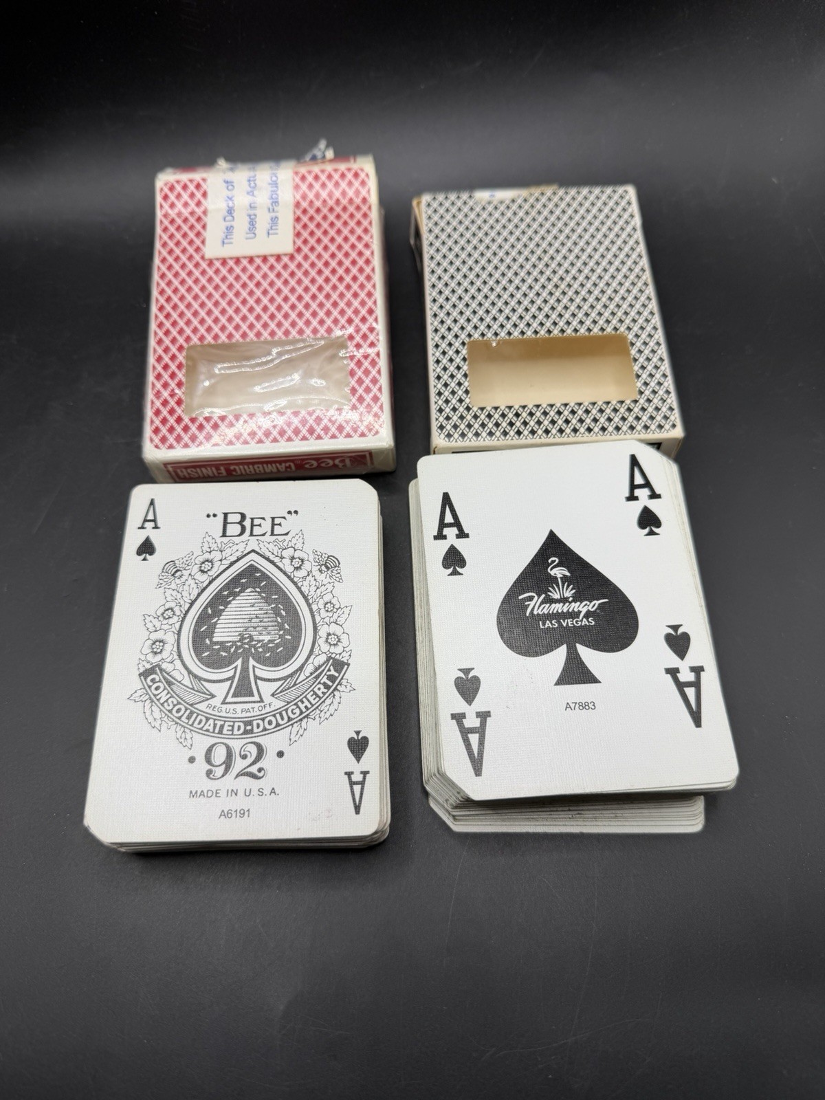 2 Decks Vintage Las Vegas Casino Playing Cards Golden Nugget Flamingo Bee