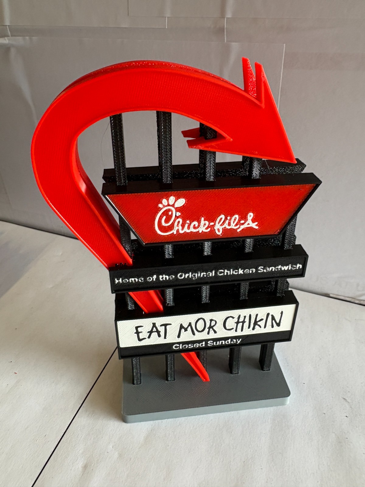 Chick-Fil-A Restaurant Mini Road Sign Diorama Hot Wheels 3d Printed 6 Tall