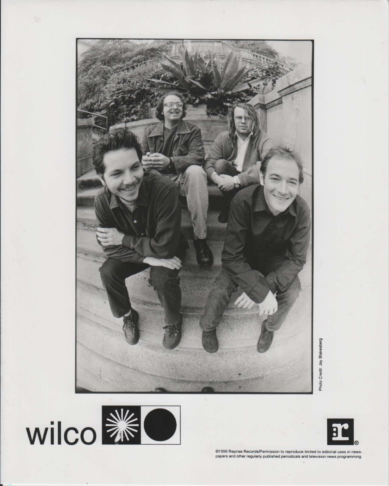Alternative Country Rock WILCO B&W 8x10 Publicity PHOTO 1999