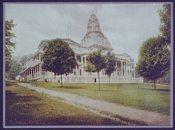 Photo:Chautauqua New York Athenaeum Hotel c1898 Porches Paths Fences