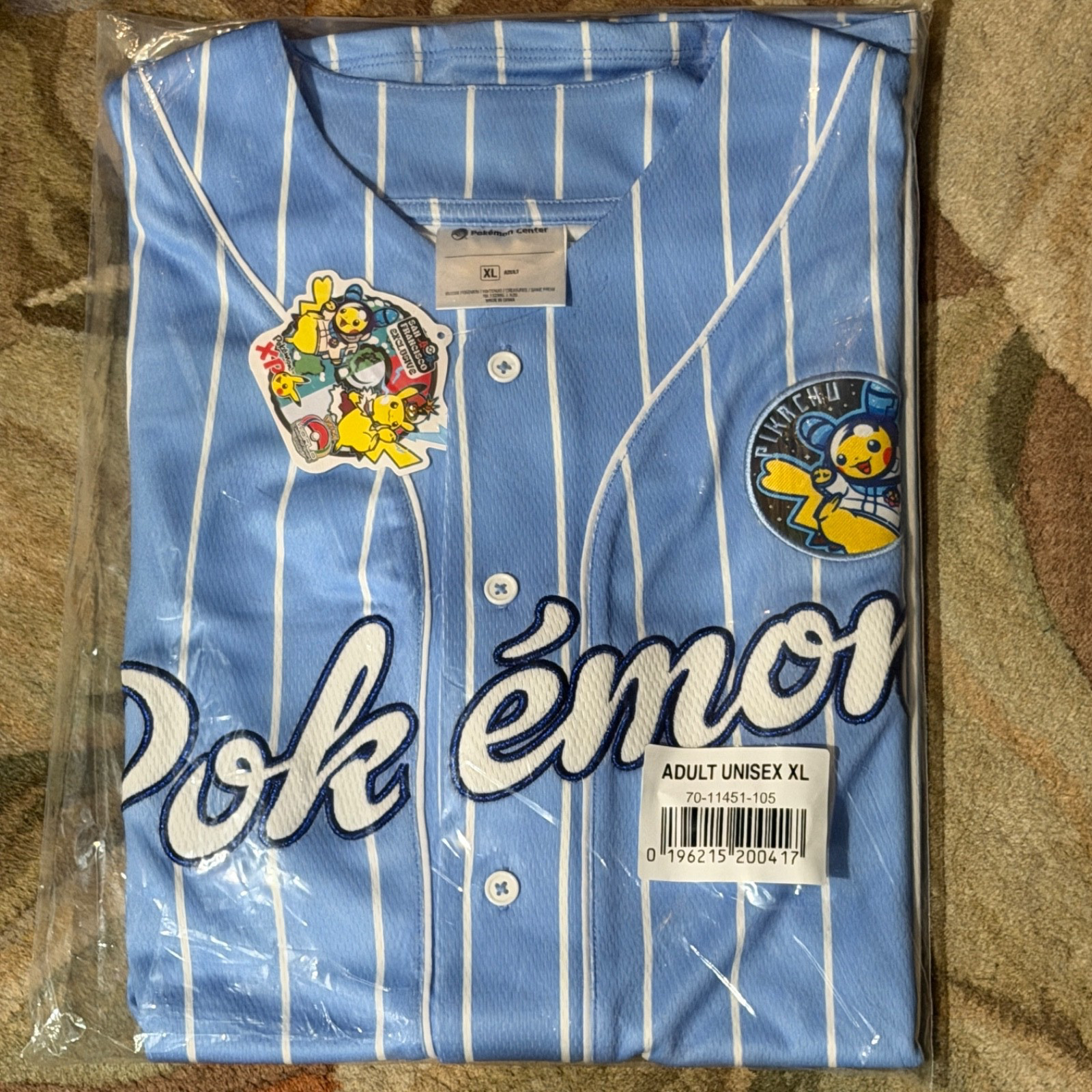 POKEMON WORLDS championship 2026 BLUE STRIPE JERSEY adult EXTRA LARGE EXCLUSIVE