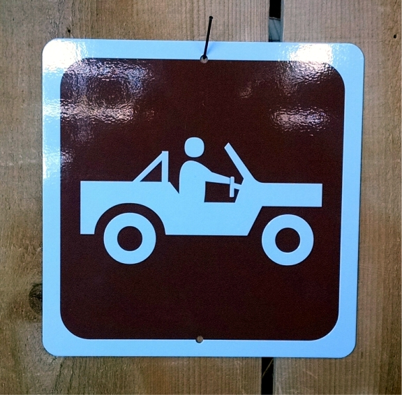 4x4 Offroad Recreation Symbol Highway Route Sign