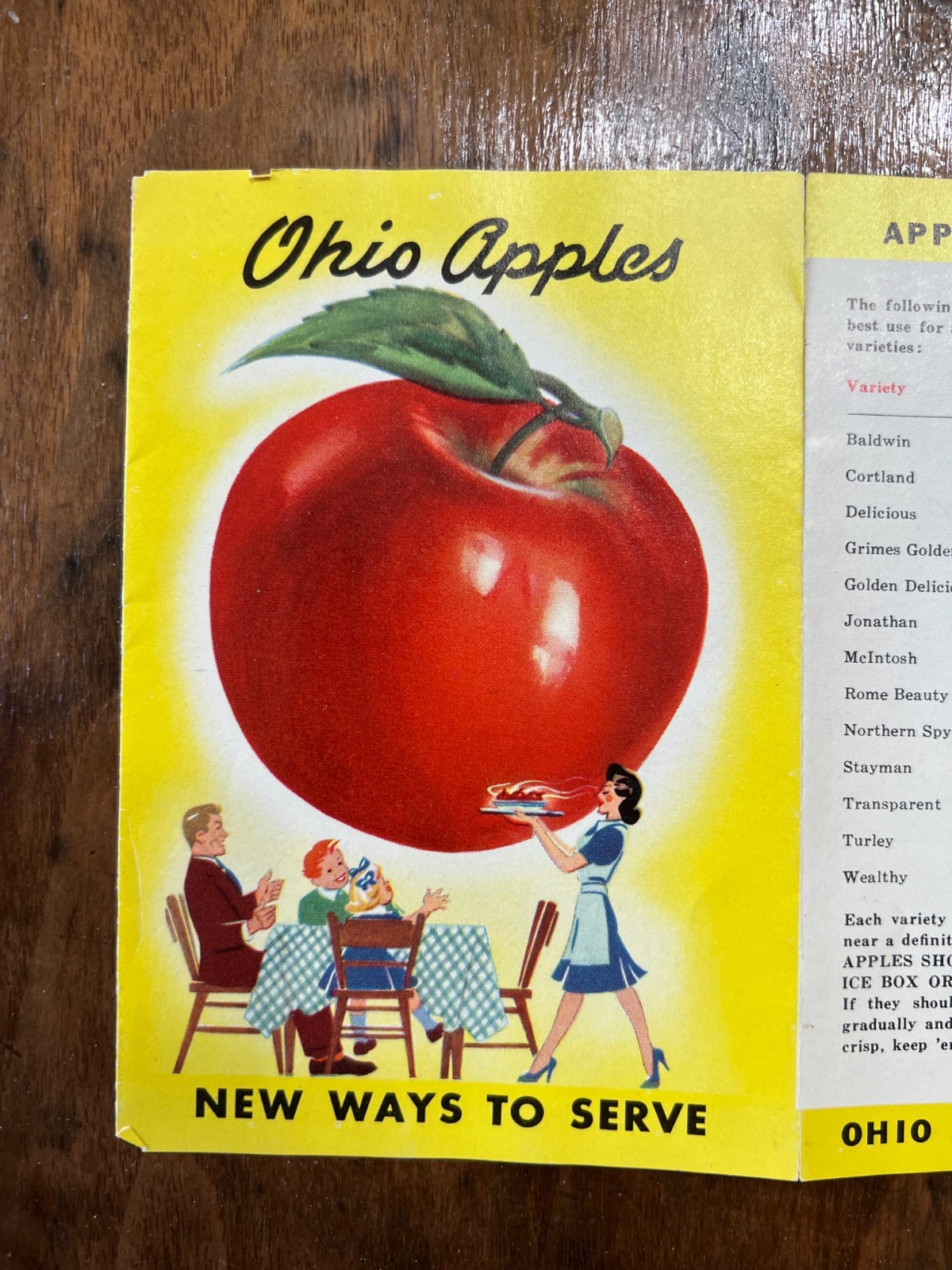 Vintage 1953 Ohio Apples New Ways to Serve Recipe Brochure Ohio Apple Institute