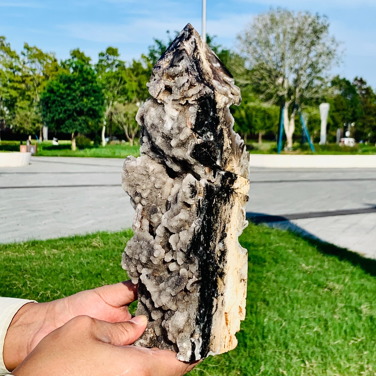 5.94LB Natural Sphalerite Crystal quartz obelisk crystal wand point healing