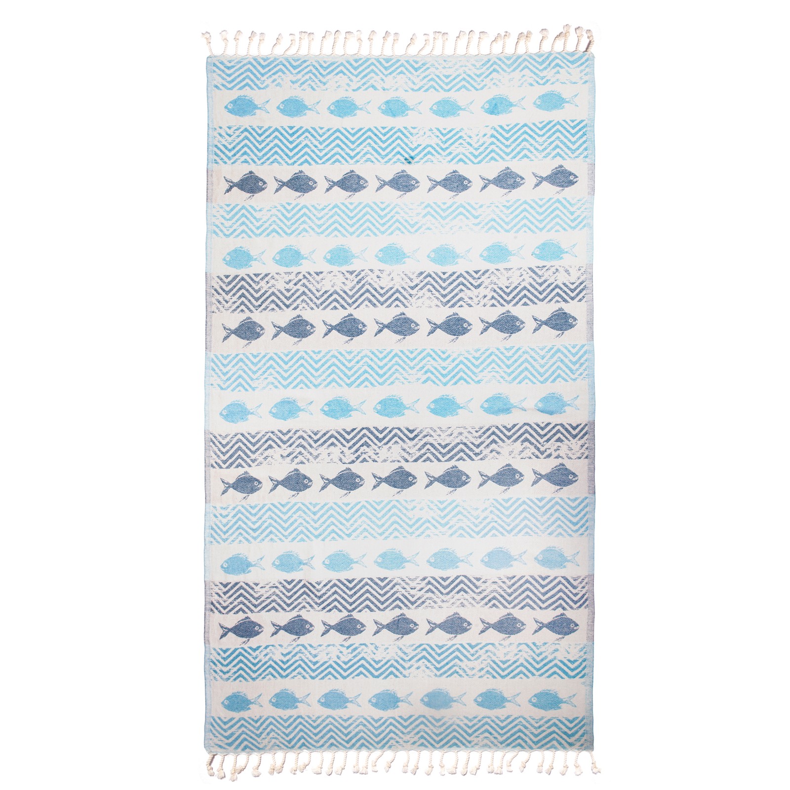 ANEMOSS Fishes Patterned Turkish Peshtemal, 100% Cotton, Free of Microfiber, Syn ANEMOSS Fishes Patterned Turkish Peshtemal, 100% Cotton, Free of Microfiber, Syn