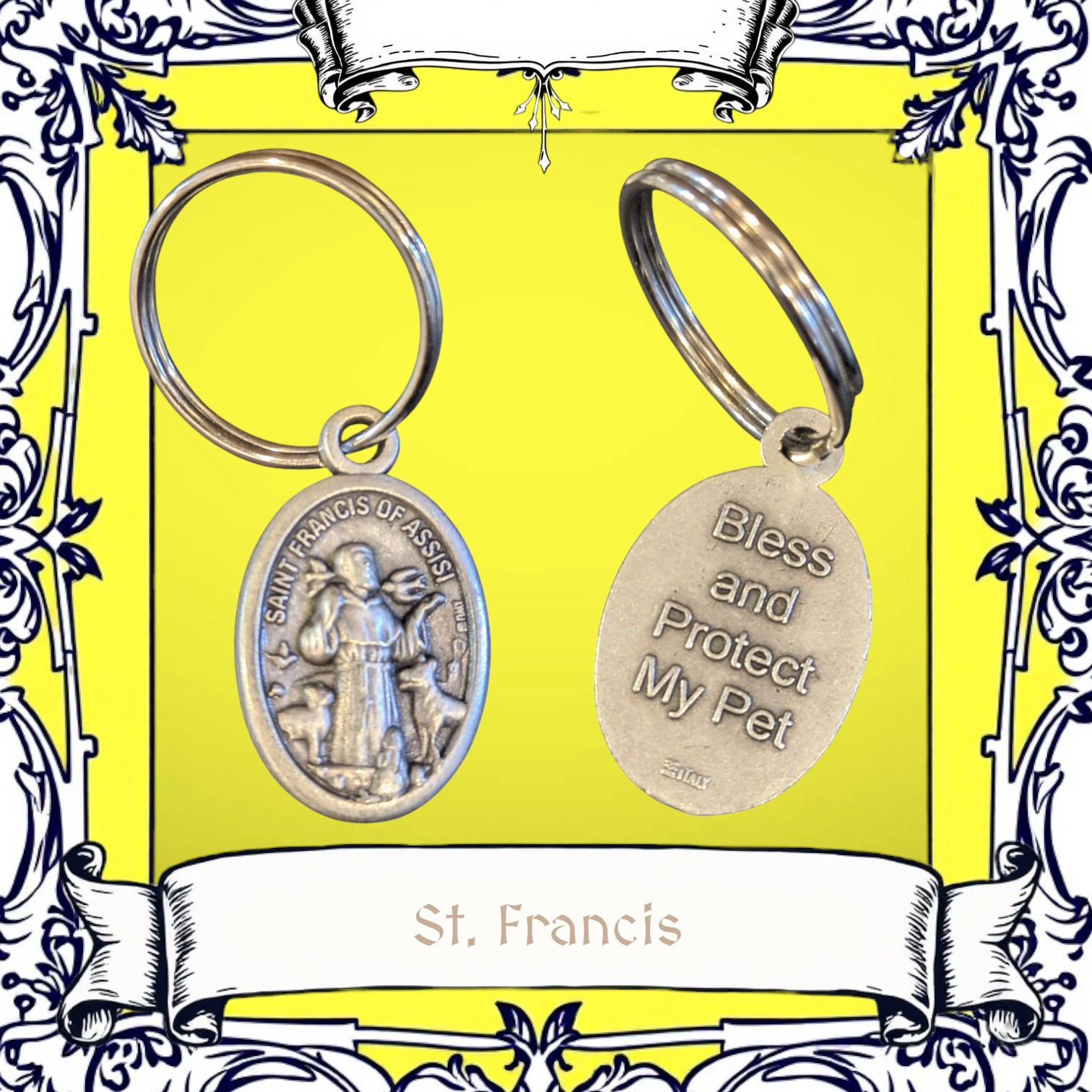 Small St Francis Of Assis Keychain