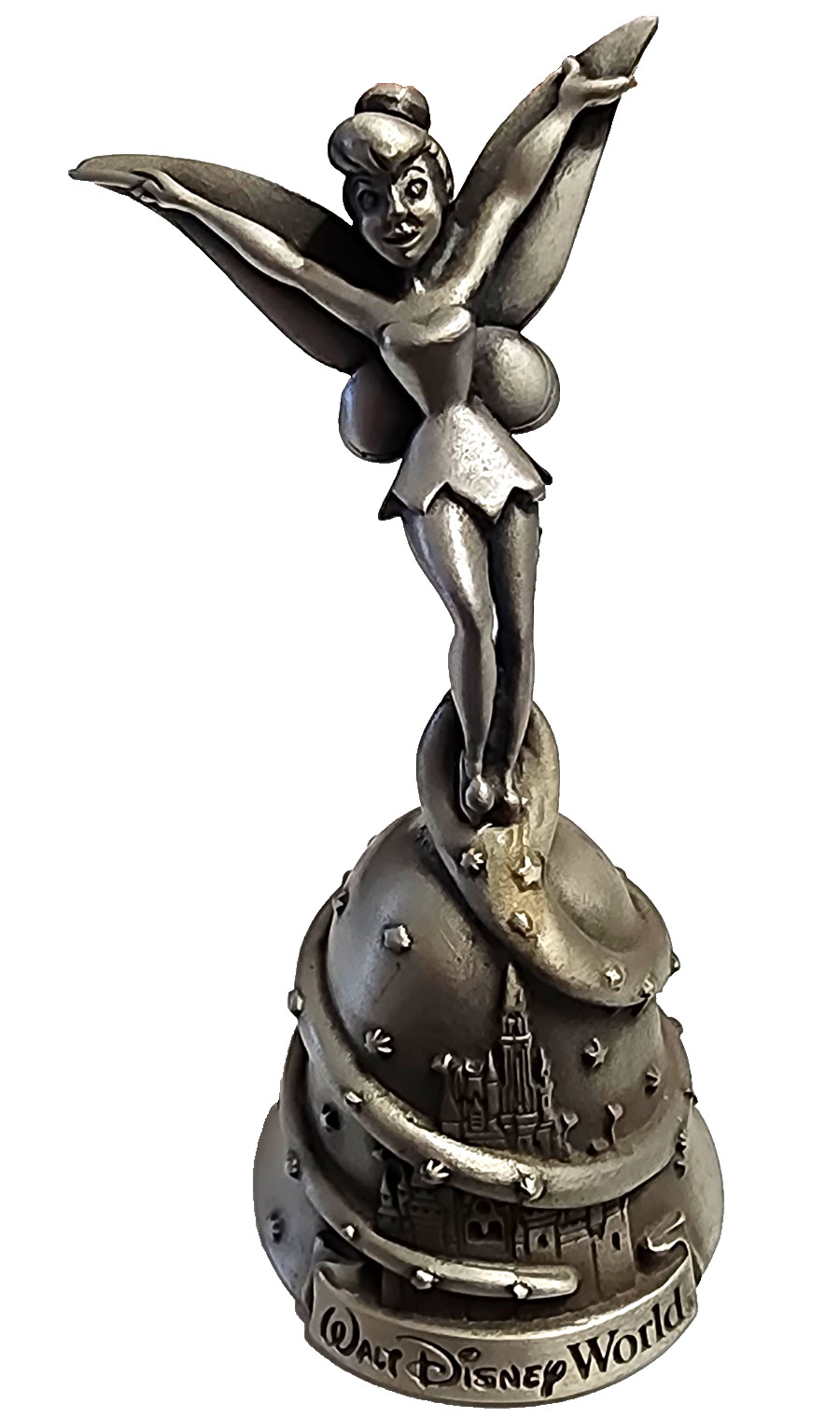 Disney Tinker Bell Figurine Genuine Pewter with Bell Made In USA