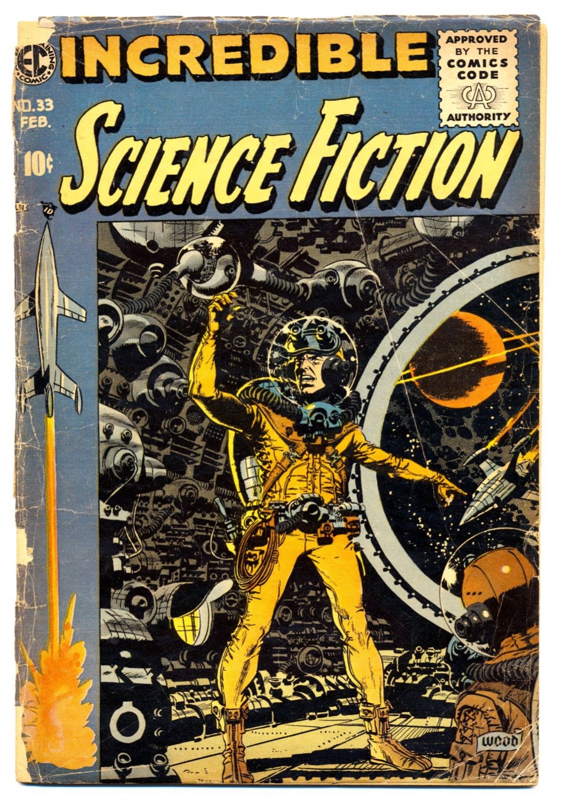 Incredible Science Fiction #33 FA, Davis Krigstien Orlando Wood, EC Comics 1956