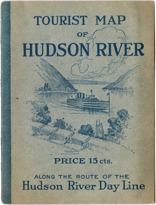 1923 Foldout Tourist Map Of Hudson River, Hudson River Day Line Route 2nd we hav
