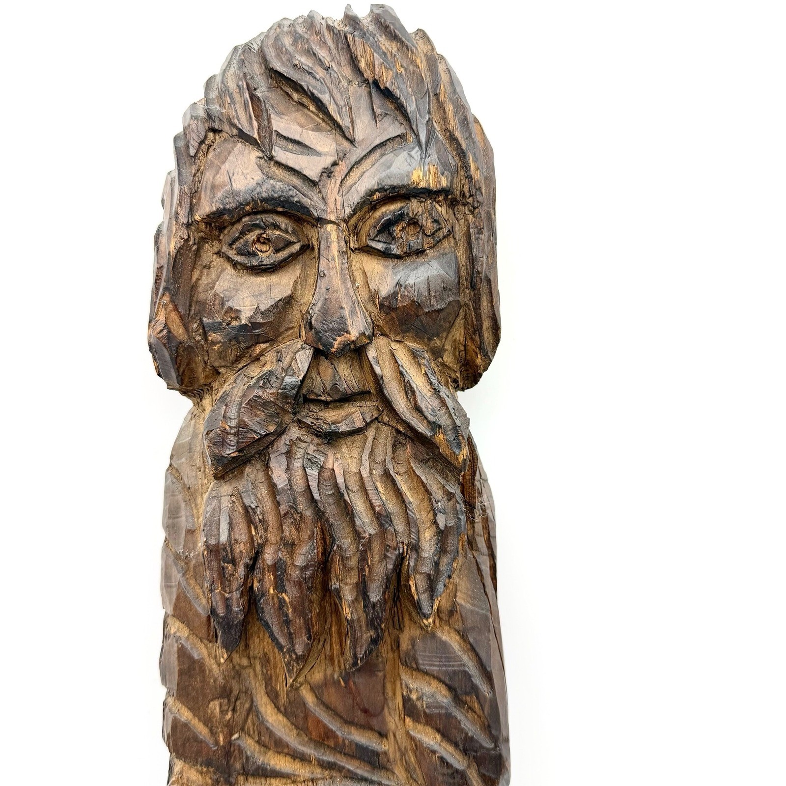 Vintage Hand Carved Wood Santos Figure St Isidore Patron Saint Gardeners 24\
