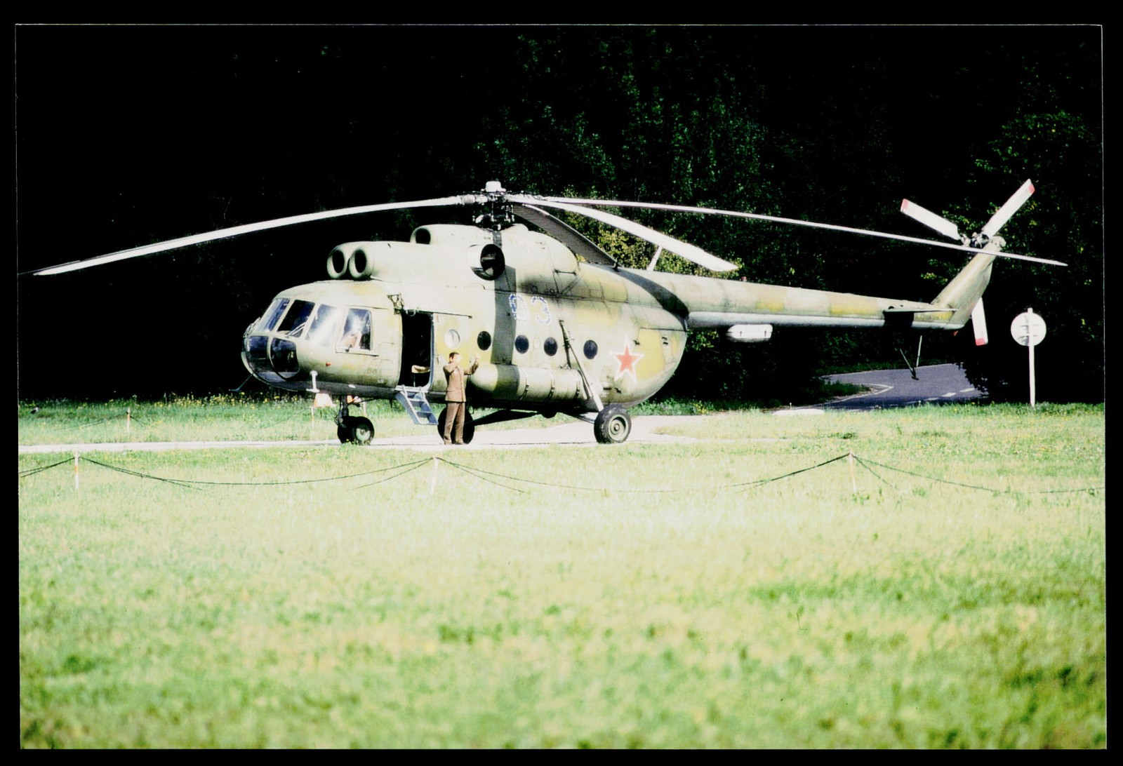 1980s Soviet Air Force USSR Mil Mi-8 Hip Transport Helicopter Original Color Pho