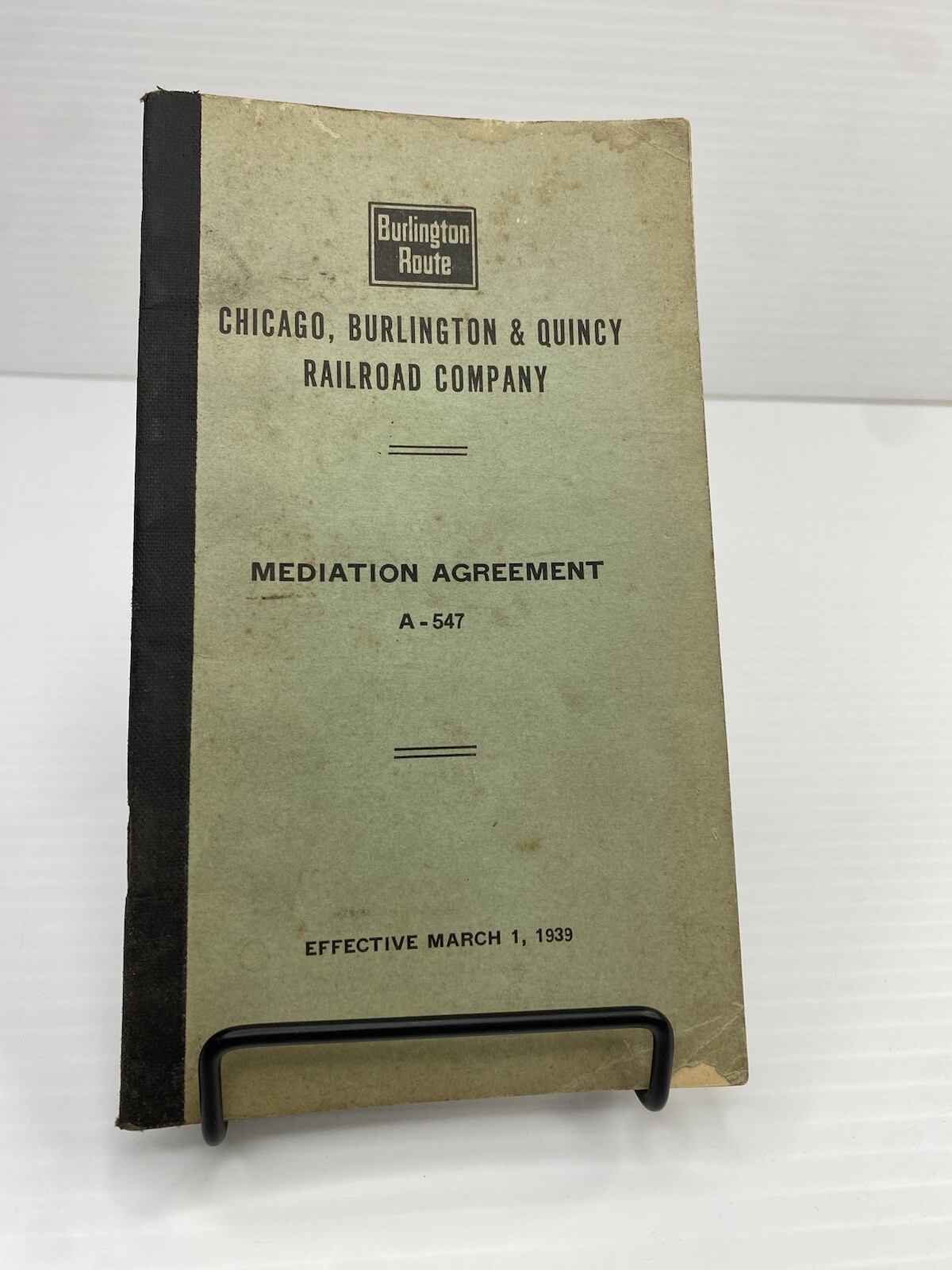 1939 Burlington Route Chicago Burlington Quincy Railroad Co Mediation Agreement