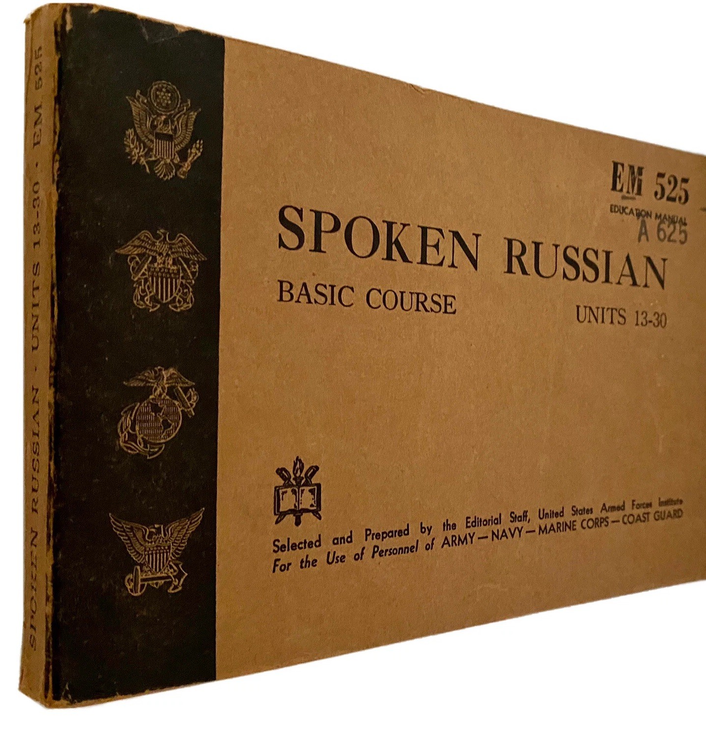 Spoken Russian basic course vintage World War 2 manual historical book Excellent