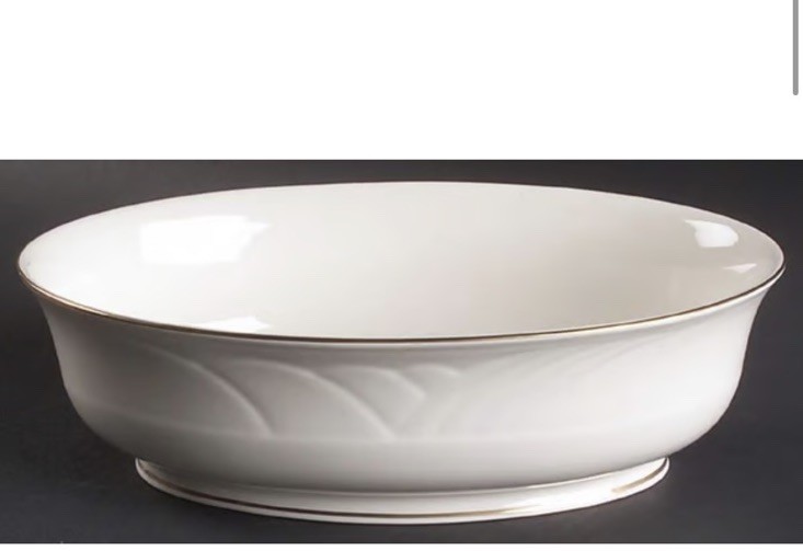 Vintage Lenox Golden Sand Dune Oval Serving Bowl 10 in.