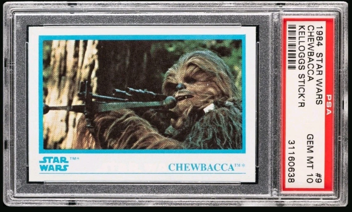 1984 Star Wars Kelloggs Stick\'R #9  Chewbacca PSA 10 GEM MINT Pop 6 RARE