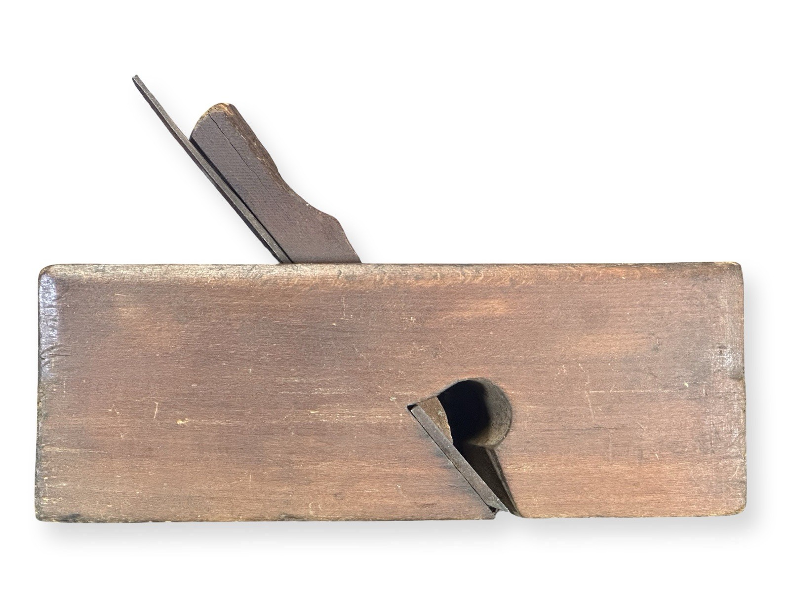 Vintage AB Salmen MASTER 1 1/4” Skewed Moulding Plane Beechwood Sheffield Iron.