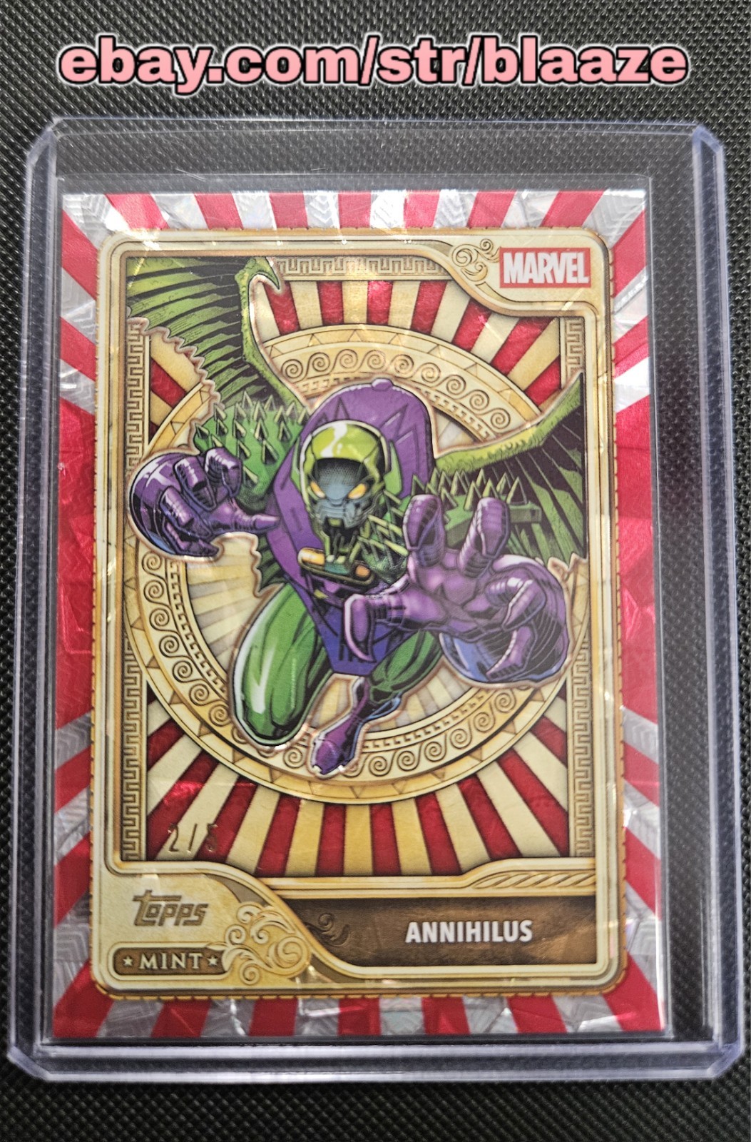 2026 Topps Mint Marvel - Annihilus #98 Gold Red /5