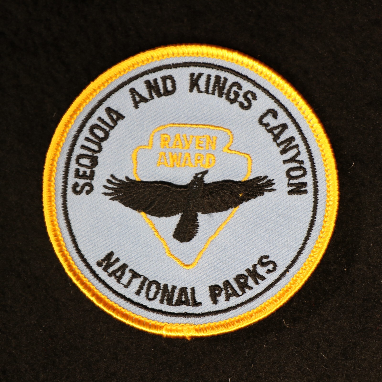 Sequoia and Kings Canyon Raven Award National Parks Embroidered Patch Bird CA