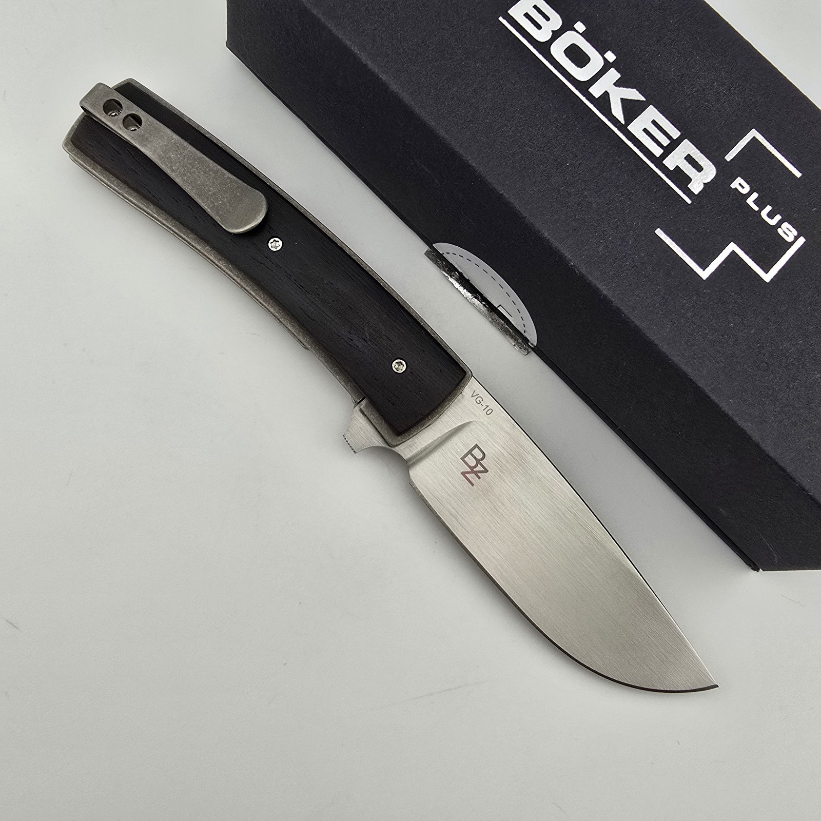 Boker Plus FR Folding Knife VG10 Cocobolo Titanium Frame Lock 01BO744