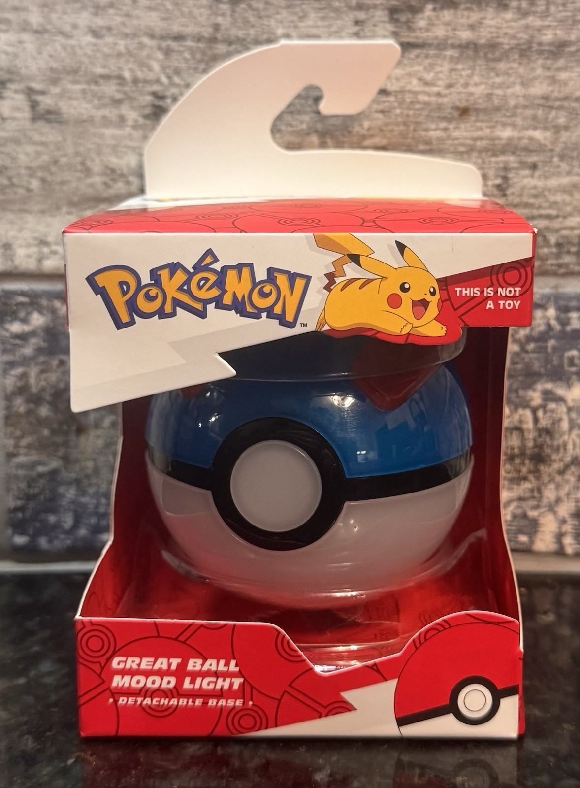Pokemon Great Ball Mood Light Pokeball With Detachable Base