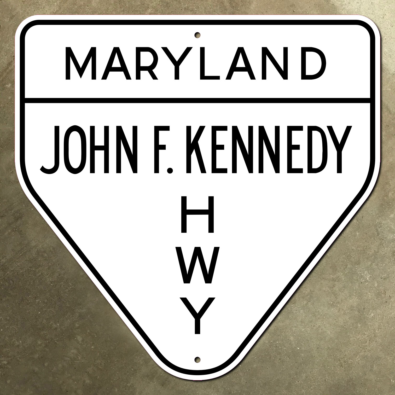 Maryland John F. Kennedy Hwy highway marker road sign Baltimore 1963 I-95 15\