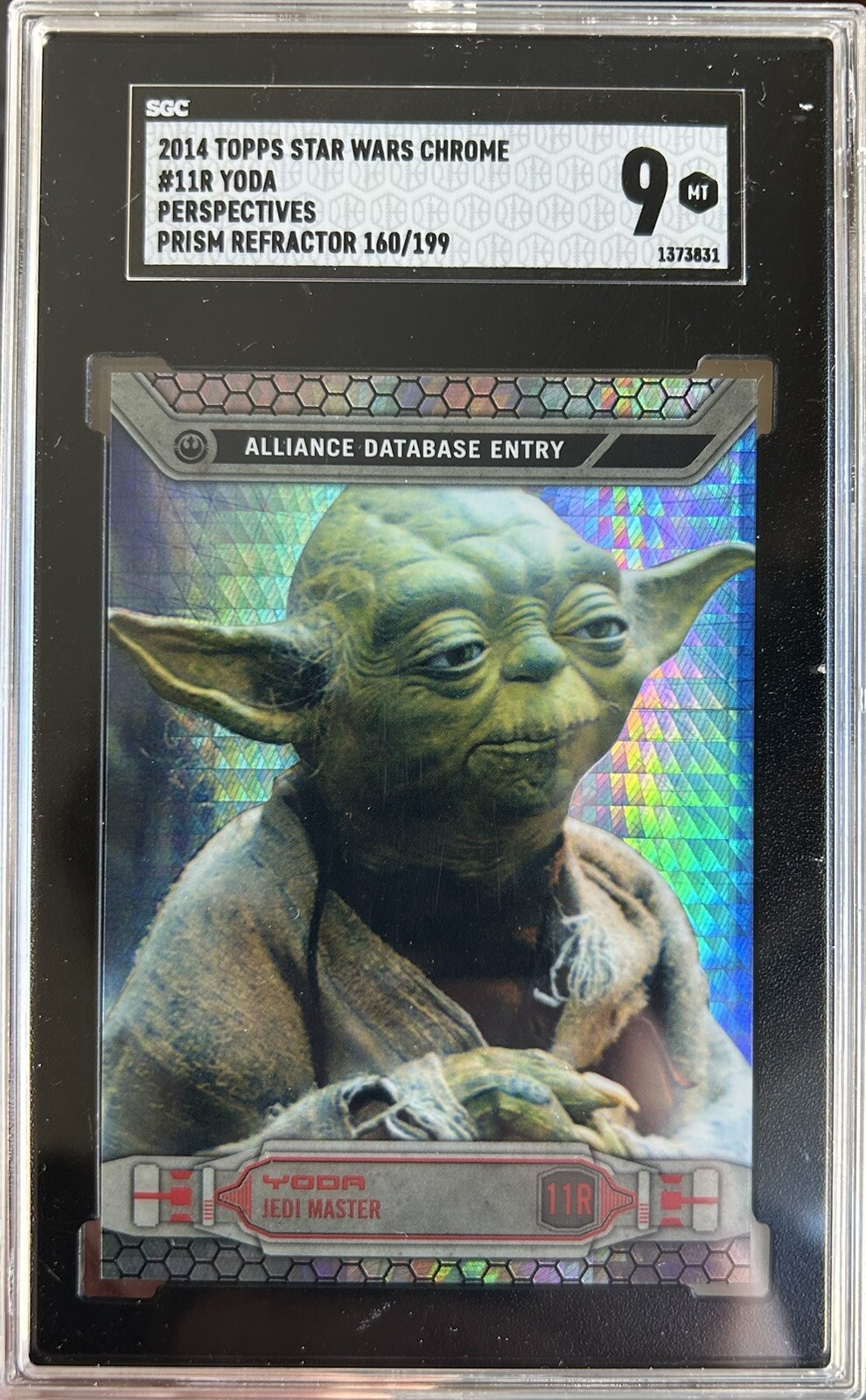 2014 Topps Star Wars Chrome Yoda Perspectives Prism Refractor /199 SGC 9 💎 🔥