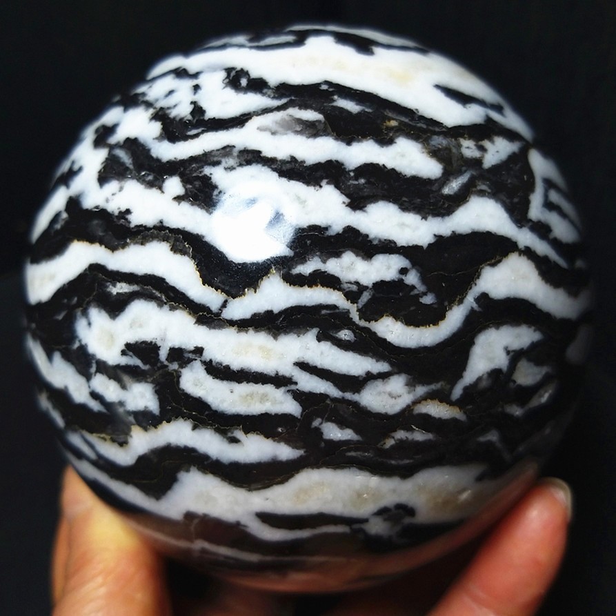 RARE 1326.8G Natural Polishing Colorful Stripes Agate Ball Reiki Healing AB1624