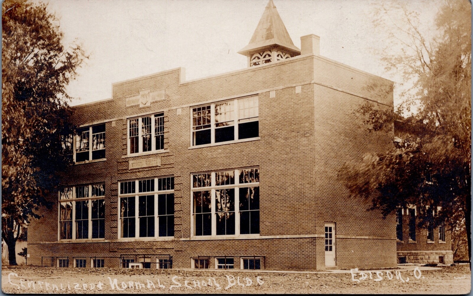 RPPC C1911 Edison Ohio School Building Edison School