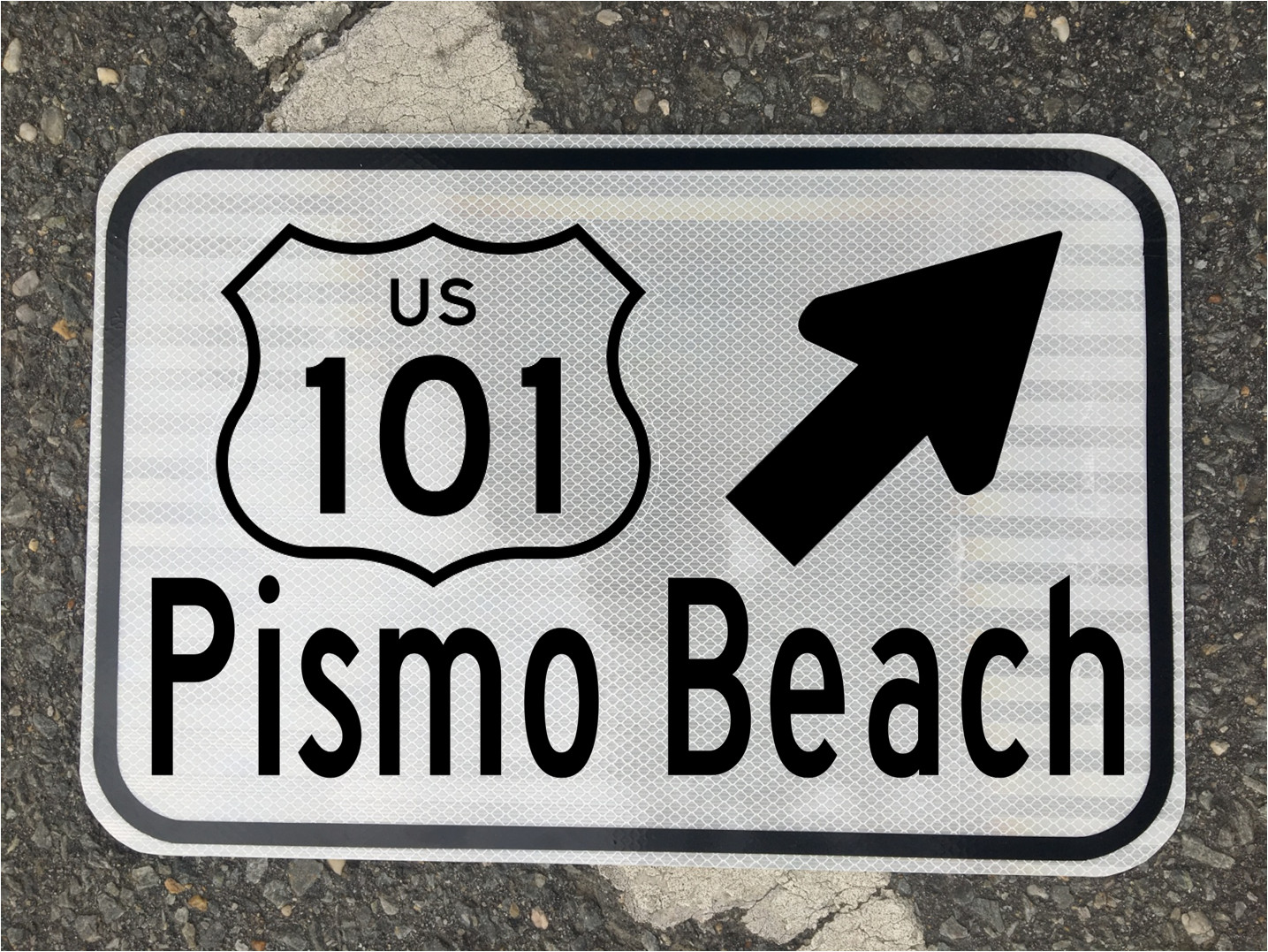 PISMO BEACH California US 101 Highway road sign 12
