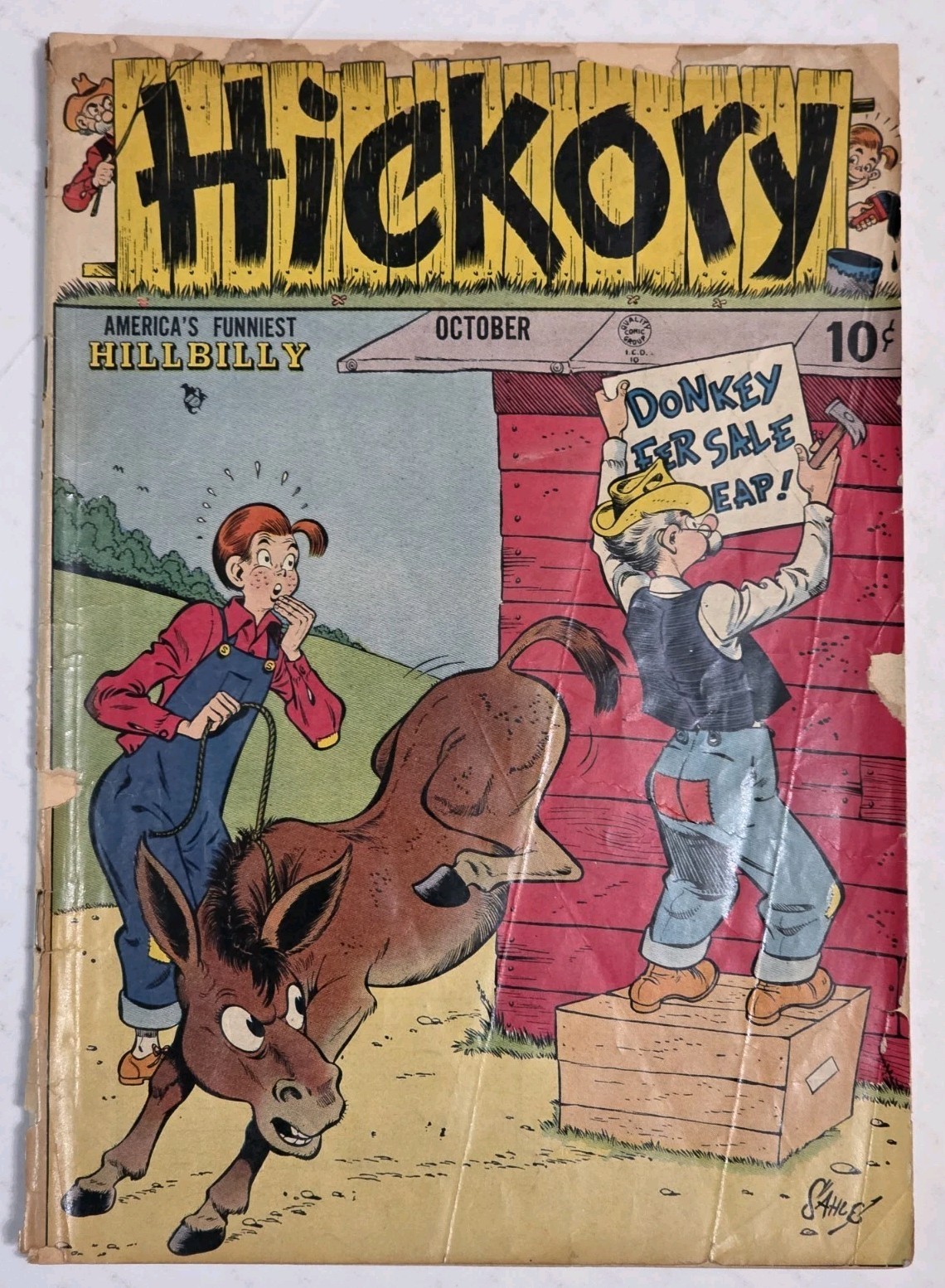 HICKORY #1 G- America's Funniest Hillbilly 1949Quality Comics Precode Golden Age