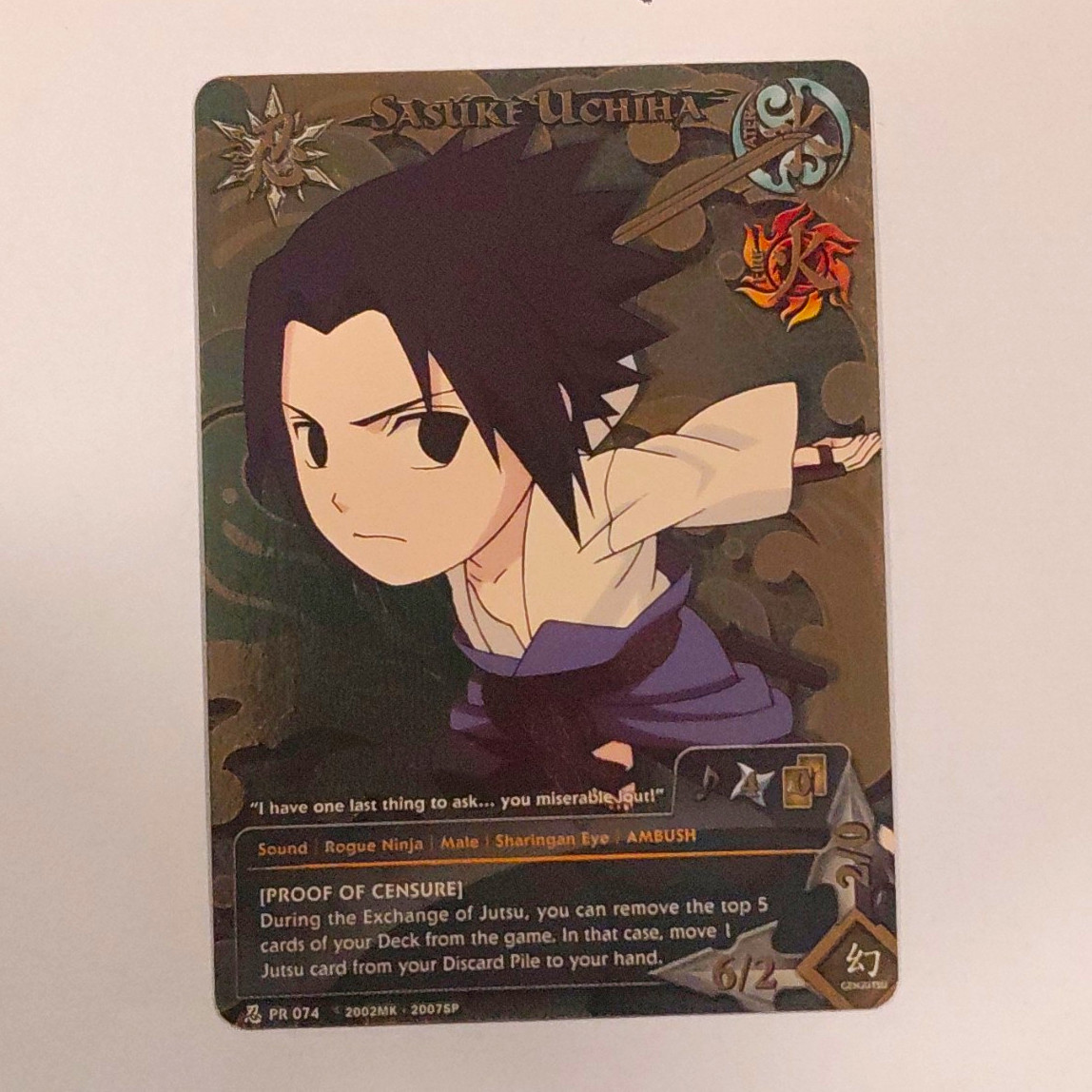 Bandai Naruto CCG Promo Sasuke Uchiha Proof of Censure PR 074 2007 EN