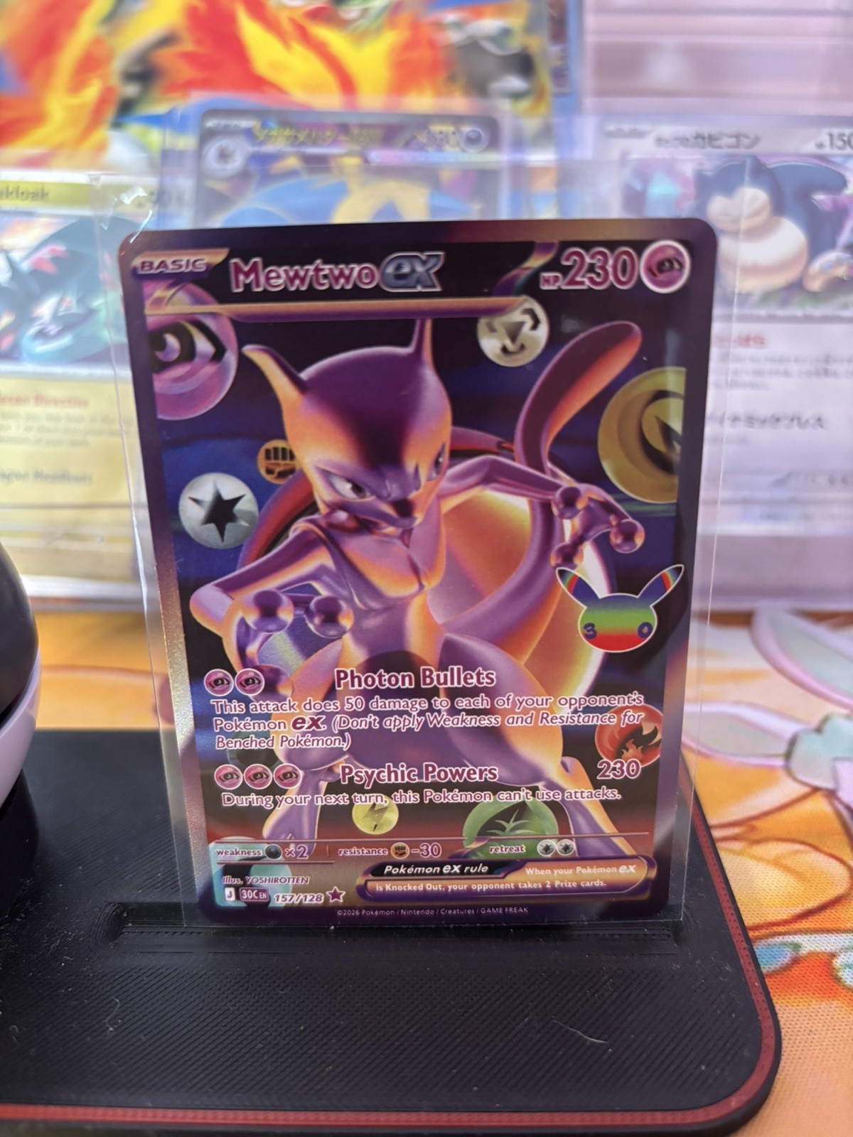 Pokémon TCG Mewtwo EX 157/128 Future Rare Full Art Holo 30th anniversary 