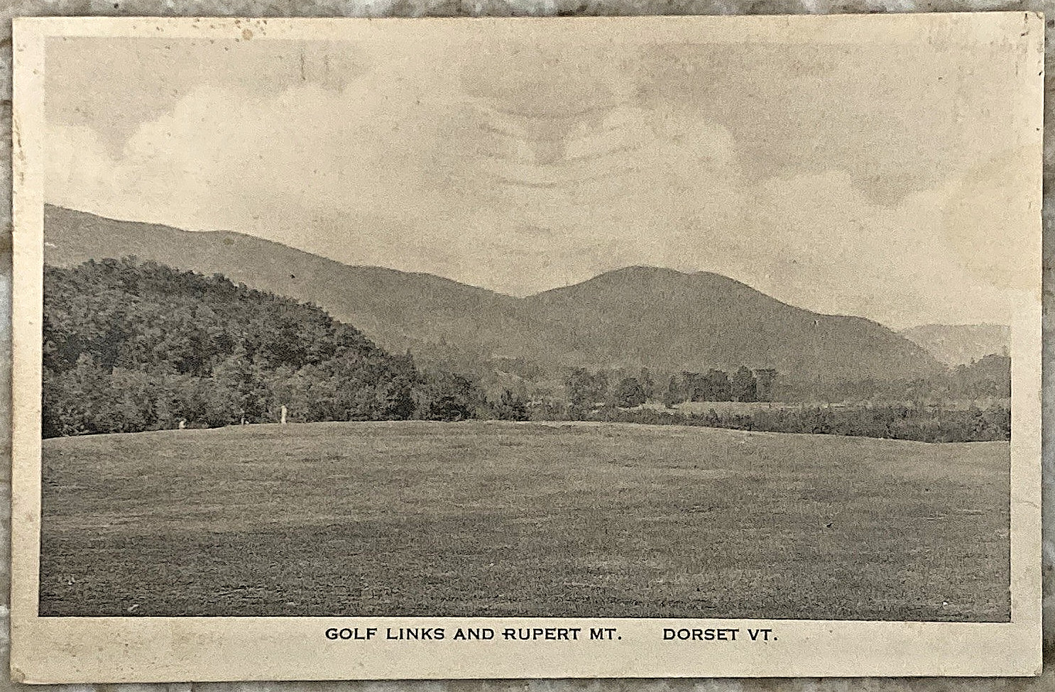 Golf Links and Rupert Mt Dorset Vermont Golf Course 1937 DB Postcard B845