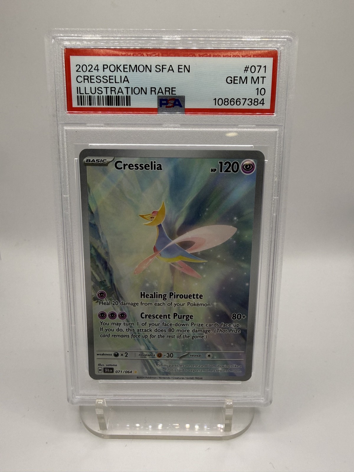 Cresselia 071/064 Sv: Shrouded Fable Holo PSA 10