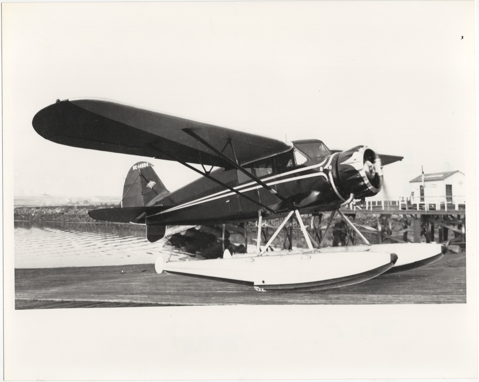 1930s Stinson Reliant SR-5A Floatplane NC14594 Vintage Seaplane Photo 8x10