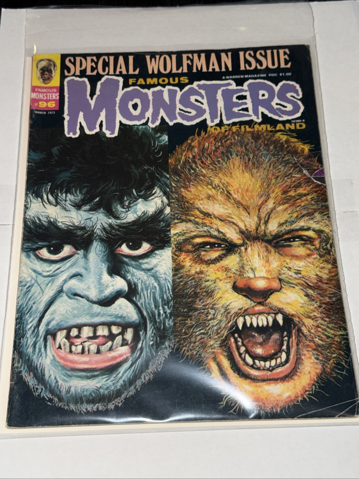 Famous Monsters of Filmland #96 Mar 1973 Warren Publishing Horror Mag Wolfman