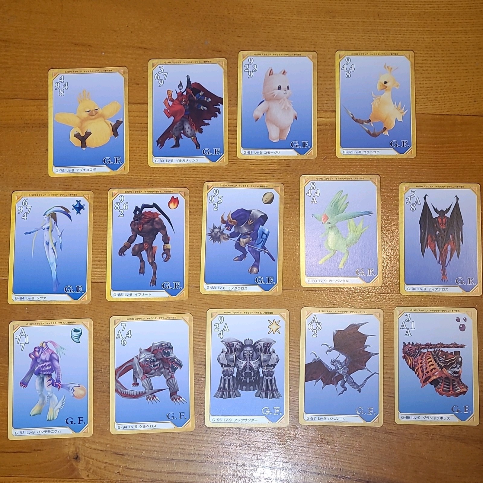 Final Fantasy VIII Square 1999 Japanese Trading Card Lot 14 Triple Triad
