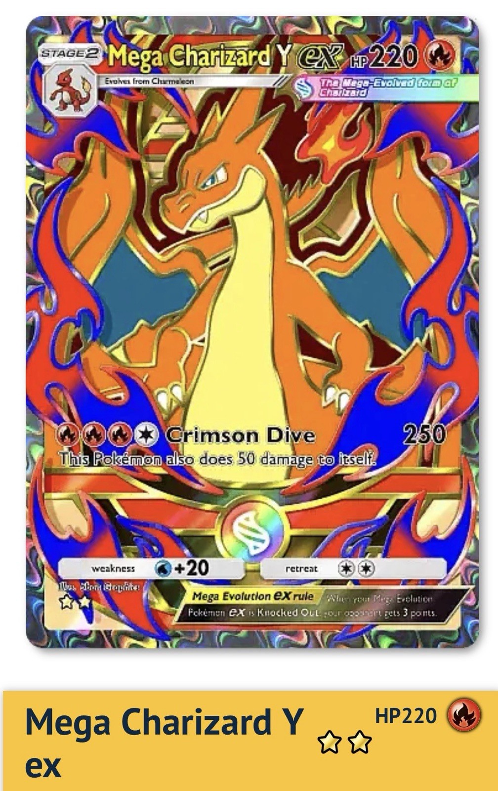 Pokemon TCG Pocket - Mega Charizard Y- 2⭐ Card - English - Fast Delivery - B4b
