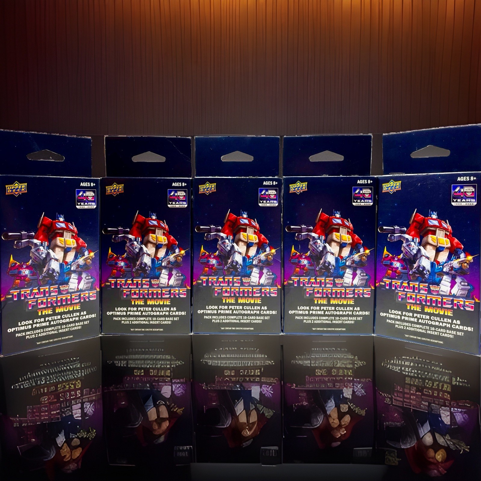 5 x Upper Deck Transformers: The Movie 40th Anniversary Pack LIMITED EDITION NEW