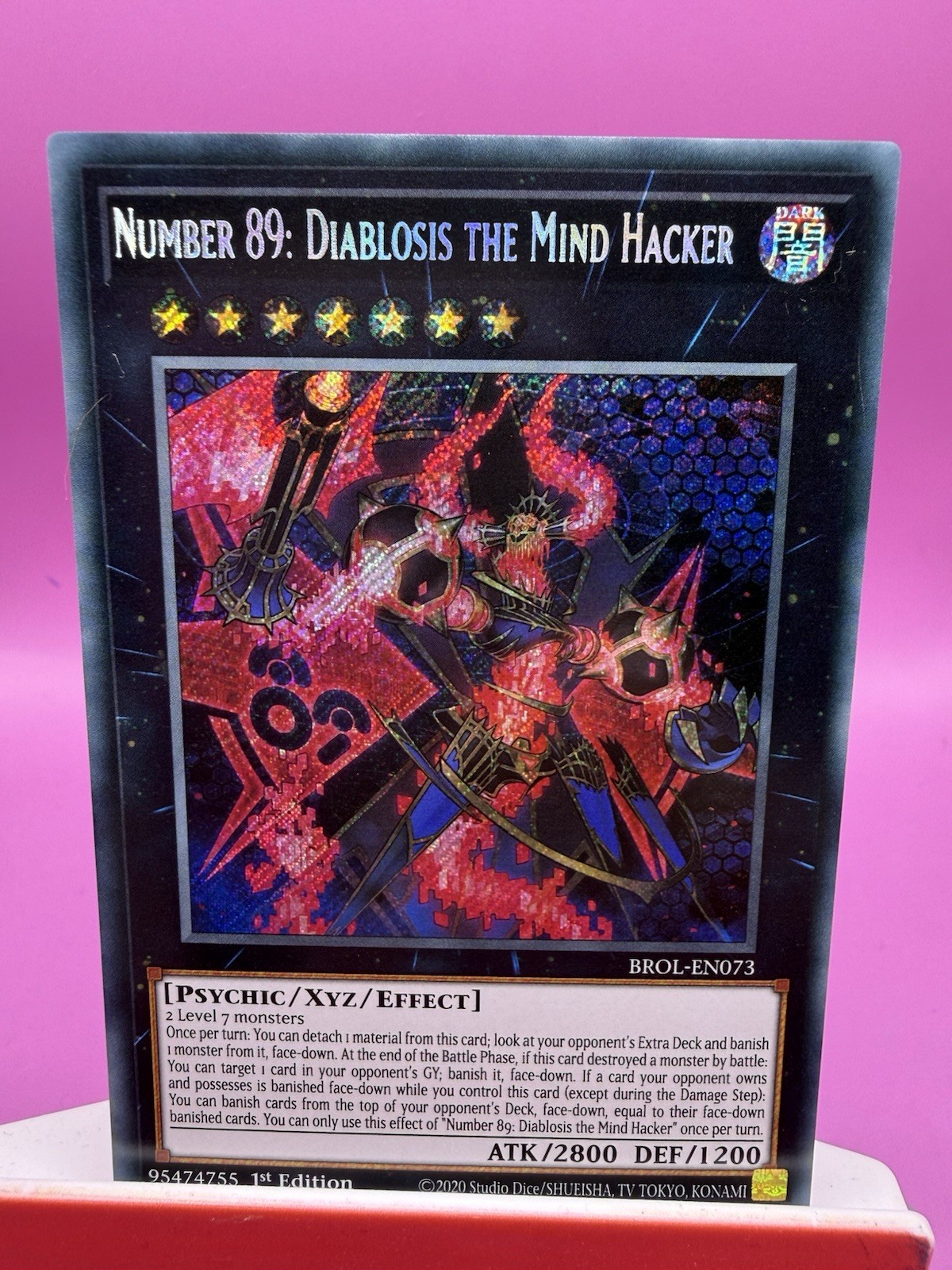 YUGIOH NUMBER 89: DIABLOSIS THE MIND HACKER SECRET RARE 1ST NM BROL-EN073
