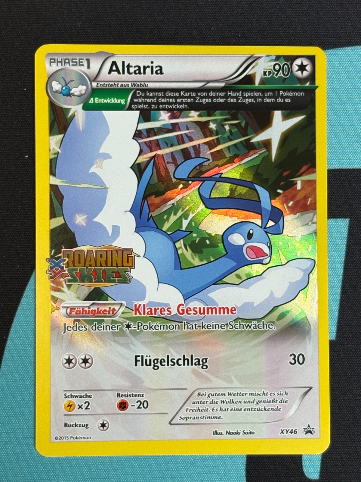 Altaria XY46 Dragon Glow Stamp Holo German Exc Pokemon