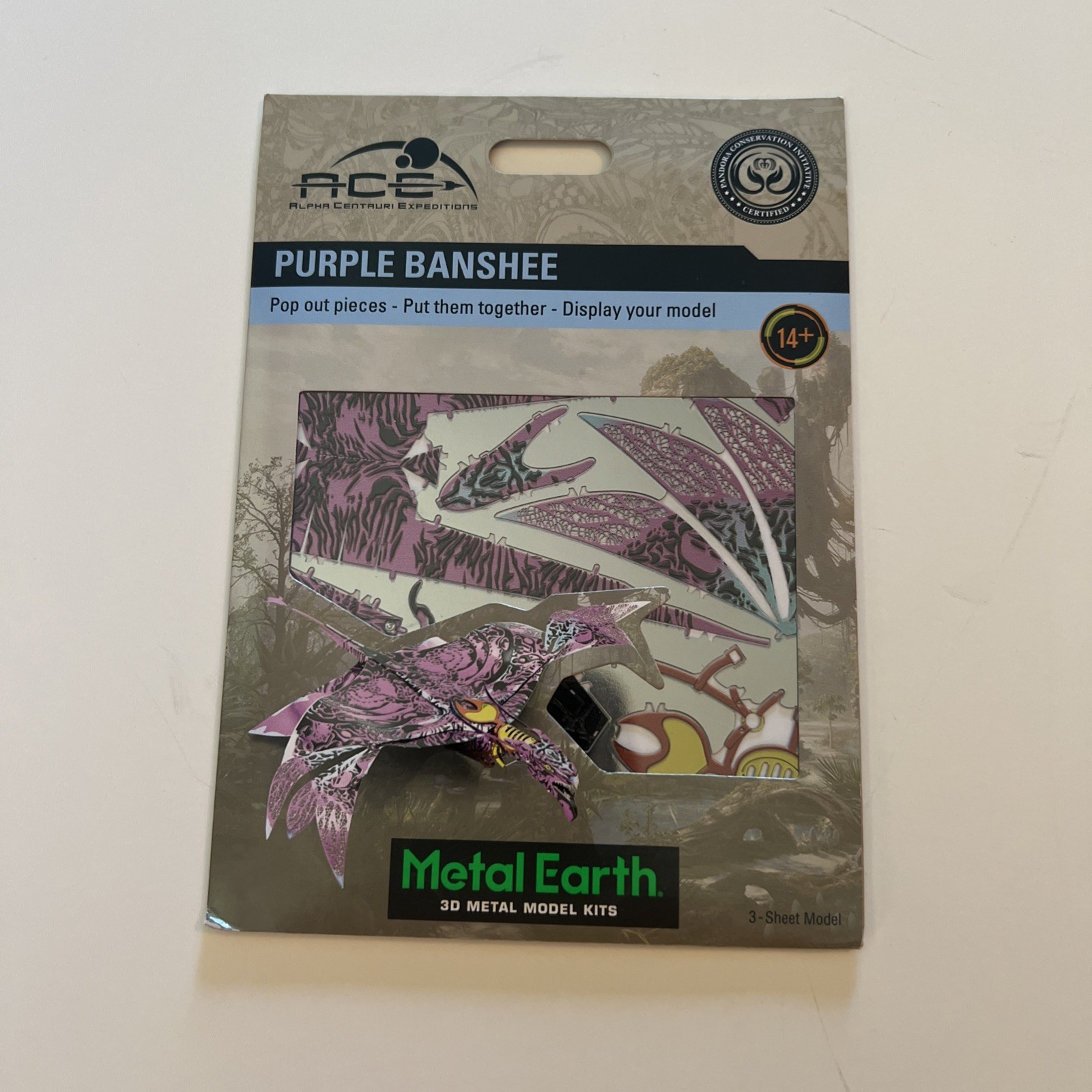 NEW Disney Parks Pandora ACE Avatar 💜PURPLE💜 Banshee Metal Earth Model Kit 3D