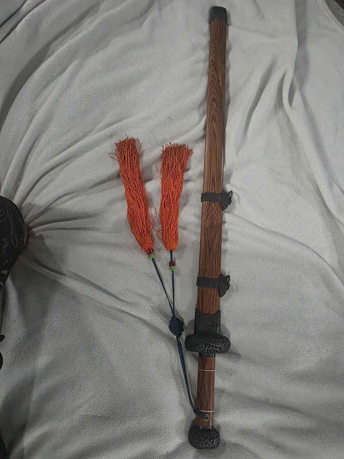 Original orange tassel, Pre GSM Damascus, Cold Steel Battle Gim 1 Piece Rosewood