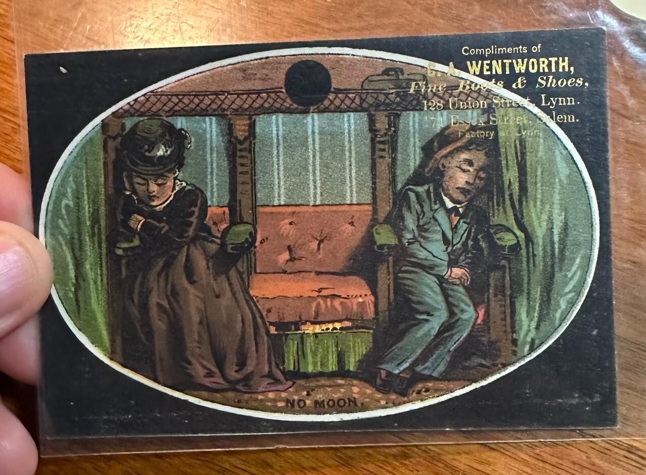 1930's C. A. Wentworth Boots & Shoes Salem Litho USA Blotter Trade Card Original