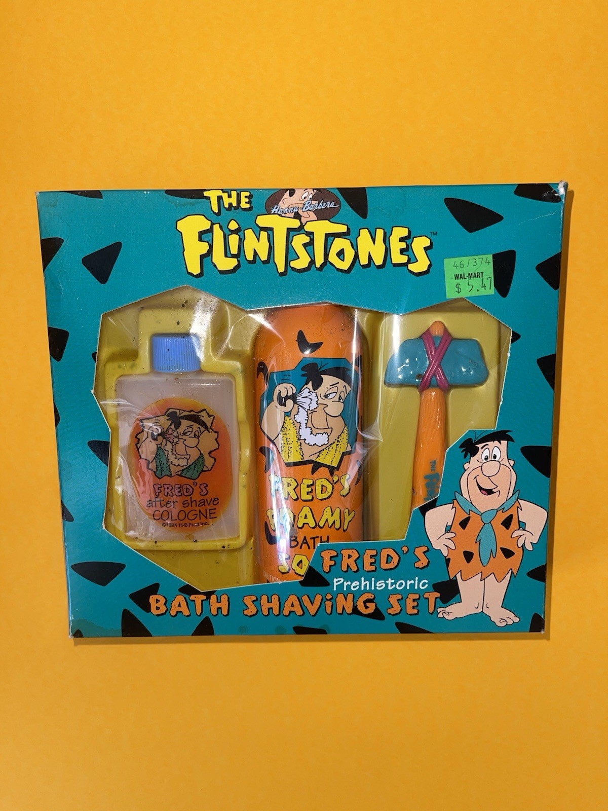 Vintage 1994 The Flintstones Fred\'s Prehistoric Mug Shaving Set Hanna-Barbera