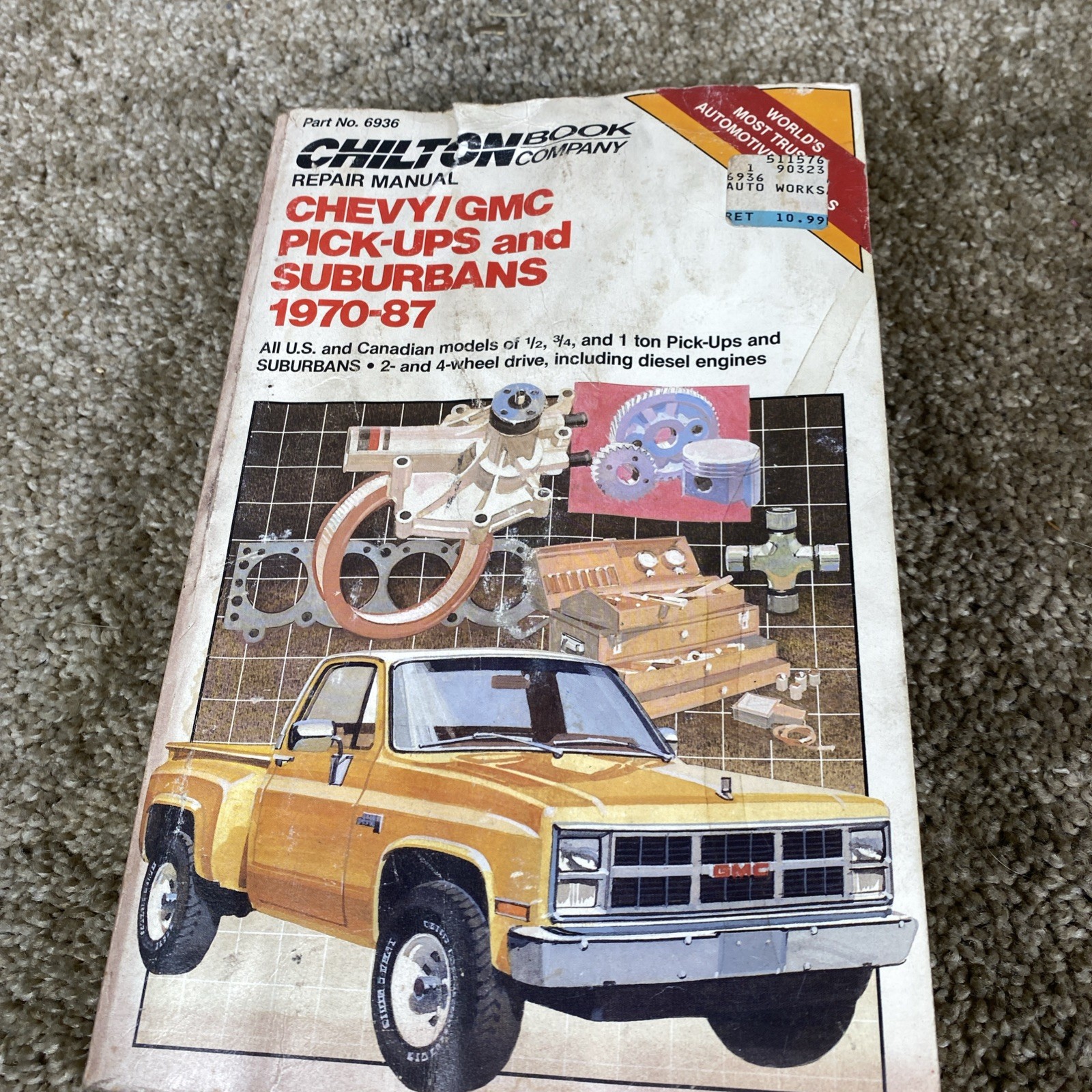 Chilton 6936 Repair Manual Chevy/GMC Pick-ups and Suburbans 1970-87